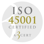 ISO 45001-certifiering för arbetsmiljöledning utfärdad av A3Cert för VB Sverige